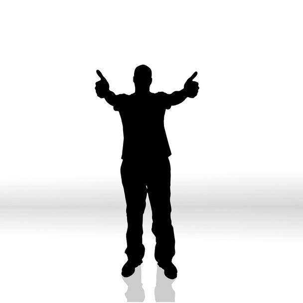 Vector silhouette of man. - Vector, Image