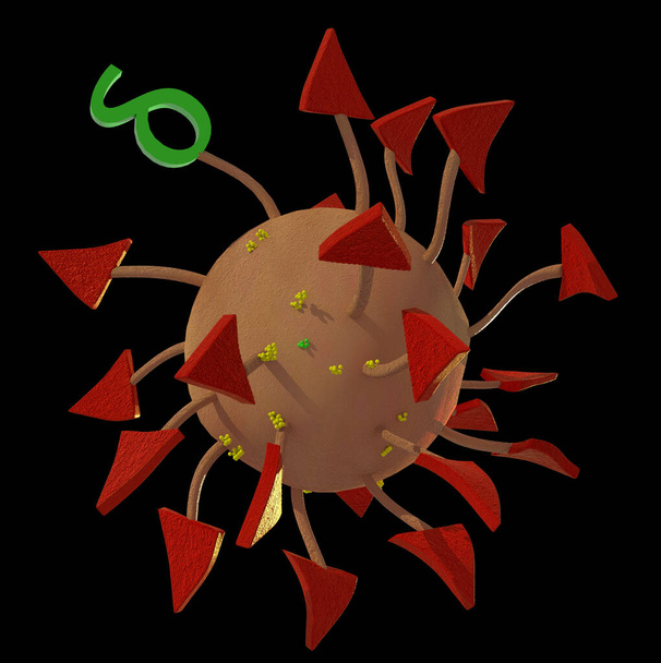 ковад-19 ковадла мутації дельта варіант 3d ізольований фон вірусу
 - Фото, зображення
