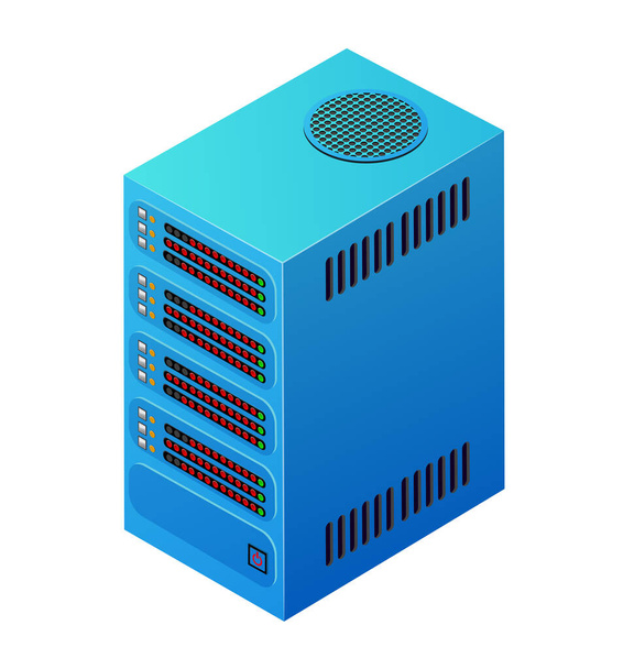 Technologie de réseau de serveur unique de centre de données de connexion - Vecteur, image
