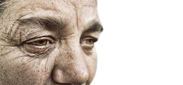 dramatické smutný portrét staré ženy - Fotografie, Obrázek