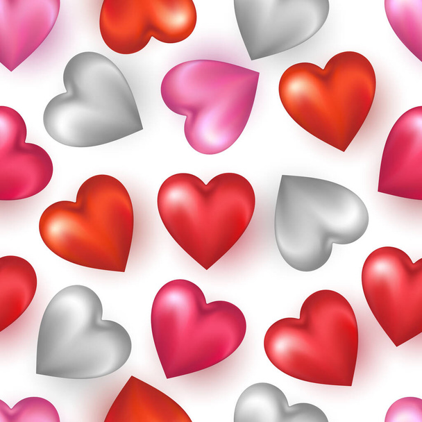 Background with the heart shapes. Vector illustration. - Vector, imagen