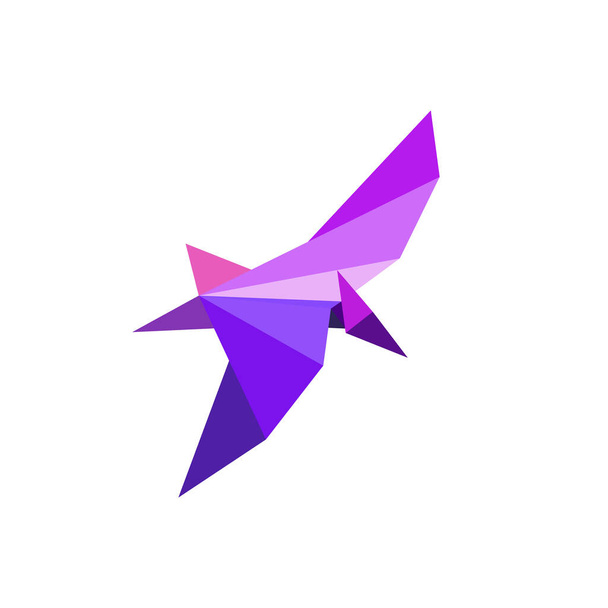 pteranodon polygonal art image. logo vector illustration - Vektor, Bild