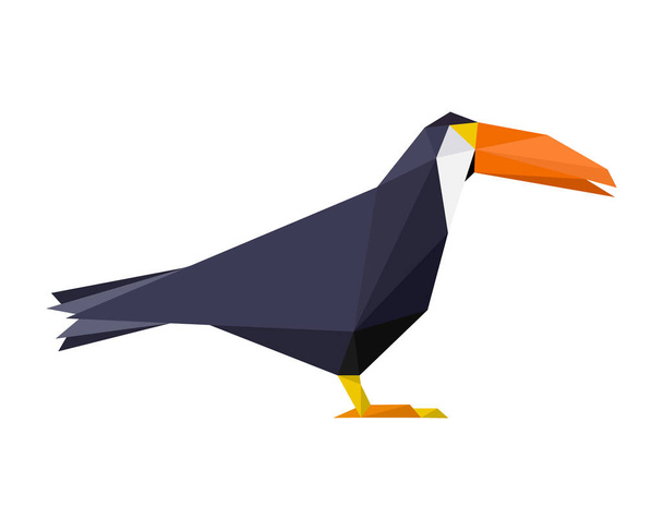 estornino pájaro polígono imagen de arte. ilustración vectorial - Vector, imagen