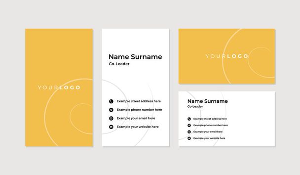Современный и профессиональный шаблон дизайна визитки - Вектор,изображение