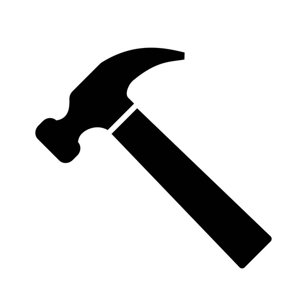 Modèle de conception d'icône de marteau griffe. conception d'icône vectorielle dans un style plat isolé sur fond blanc. - Vecteur, image