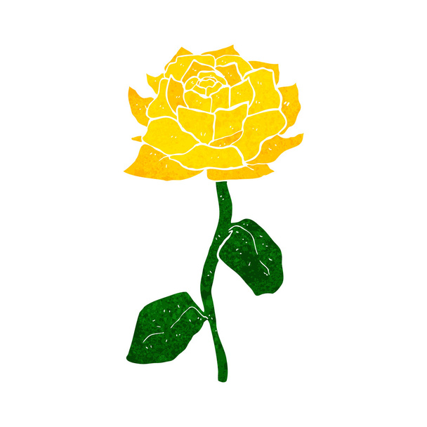 yellow rose cartoon - Vector, Image