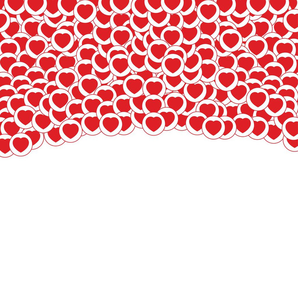 赤の愛の形をしたソーシャルメディアの美しいフレームデザイン。ソーシャルメディアのフレーム要素。ソーシャルメディアの投稿のためのかわいい愛の形を持つフレームデザイン. - ベクター画像