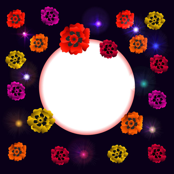 Plakát šablony květin - Vektor, obrázek