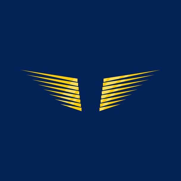 Flügel Symbol Logo-Vorlage Vektor-Design geeignet für Logo Militär, Outdoor, Abzeichen, Emblem und andere - Vektor, Bild