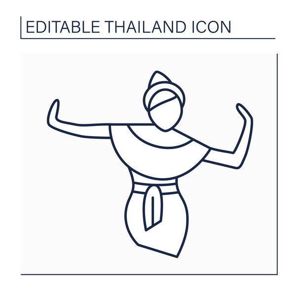 Classical dance line icon - Vector, Image