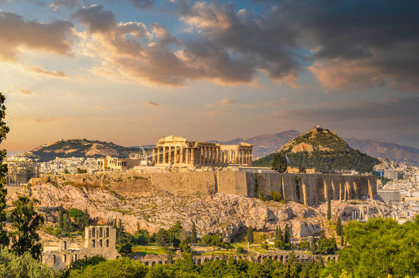 Εικονική άποψη της Ακρόπολης των Αθηνών - Φωτογραφία, εικόνα