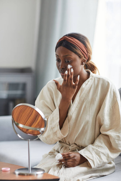 Young Woman Enjoying Skincare at Home - Photo, Image