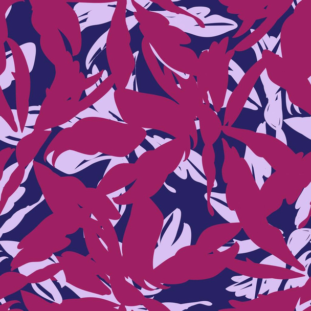 Fondo de patrón inconsútil floral púrpura para textiles de moda, gráficos, fondos y artesanías - Vector, imagen