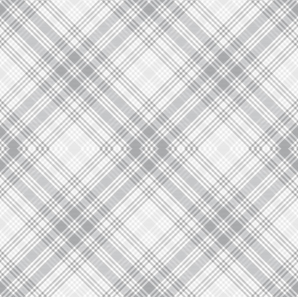 Blanco Argyle Plaid Tartán diseño de patrón texturizado adecuado para textiles de moda y gráficos - Vector, Imagen