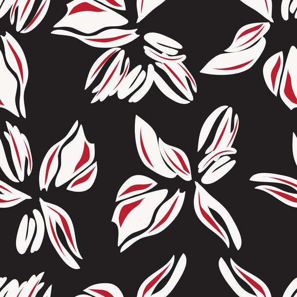 Red Floral seamless pattern background for fashion textiles, graphics, backgrounds and crafts - Vector, imagen