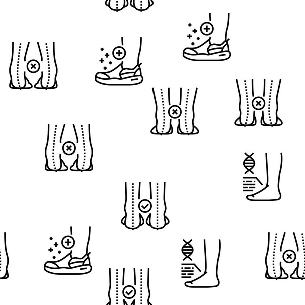 Flat Feet Disease Vector Seamless Pattern - Vector, Image