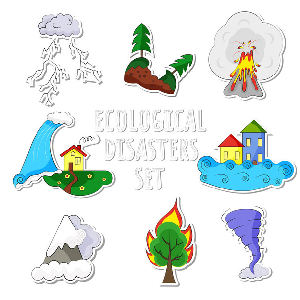 climate change elements ecological disaster - Vector, Image