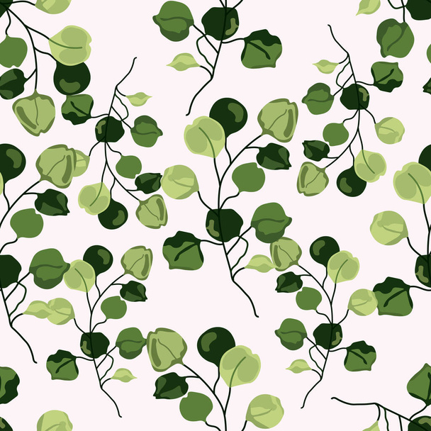 Tropical leaves. Seamless vector pattern, Stylish modern trending background - Vetor, Imagem