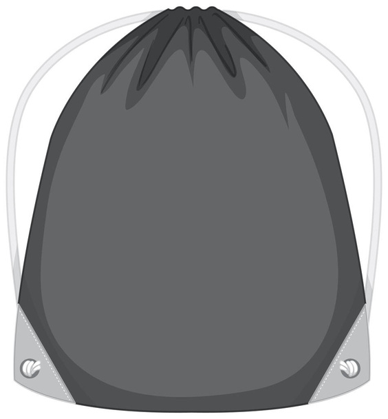 Front of basic grey backpack isolated illustration - Wektor, obraz