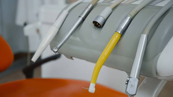 Closeup of professional dental stomatology teeth drill prepared for dentistry surgeon - Foto, Imagen