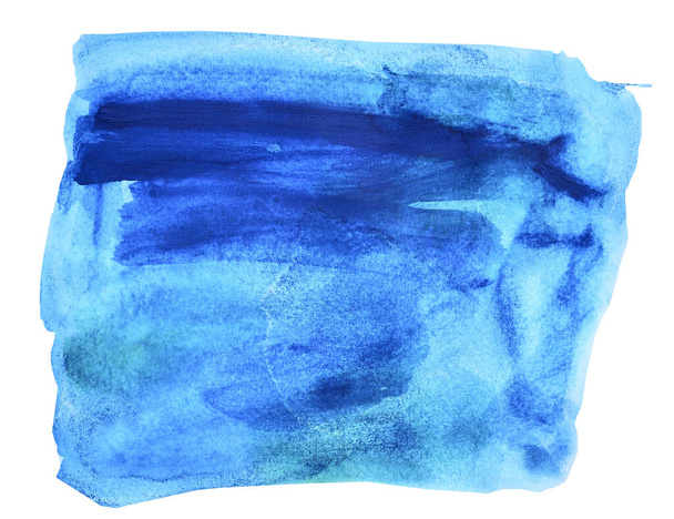 Modèle abstrait couleur bleue sur fond blanc, Illustration aquarelle dessin à la main et peint sur papier - Photo, image
