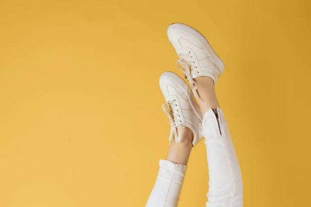 inverted female feet shoes fashion modern style - Foto, immagini