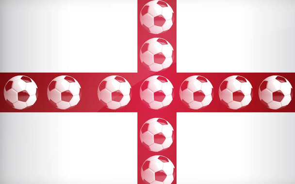 イングランド代表サッカーチーム旗の背景 - 写真・画像
