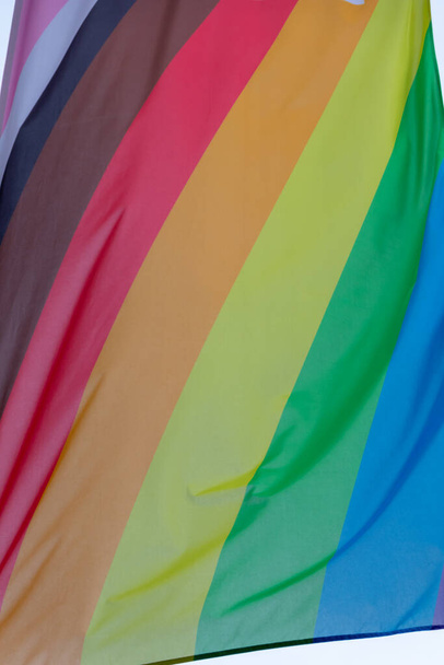 close up de arco-íris lgbt bandeira  - Foto, Imagem