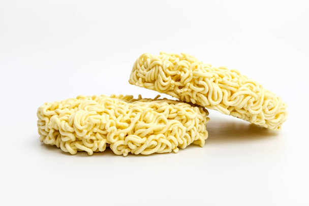 instant ramen. The winding side. Flour noodles - Zdjęcie, obraz
