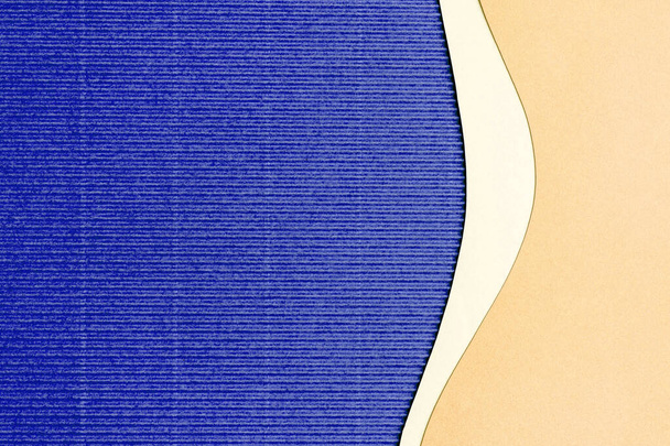 Lichtblauwe Beige Paper Shape achtergrond ontwerp papier textuur - Foto, afbeelding
