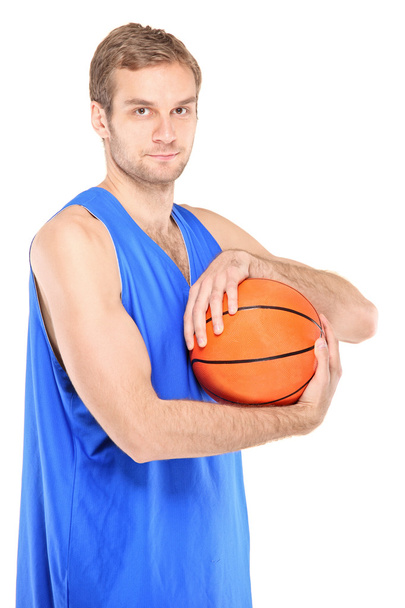 Basketball pro holding ball - Zdjęcie, obraz