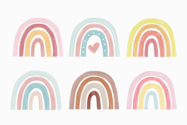 Vesiväri pastelli väri sateenkaaria kokoelma - Vektori, kuva
