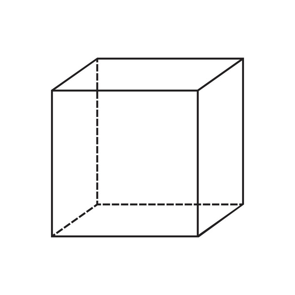 cube basic simple 3d shape isolated on white background - Vector, Image