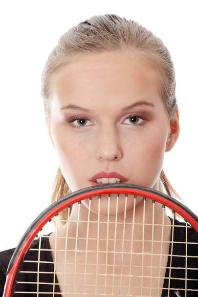 Adolescente tenista
 - Foto, Imagem