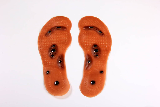 Foot Massage Magnetic Insole Feet, Massage Physiotherapy, Acupressure Slimming Insoles. Gel massage insole for feet - Photo, image