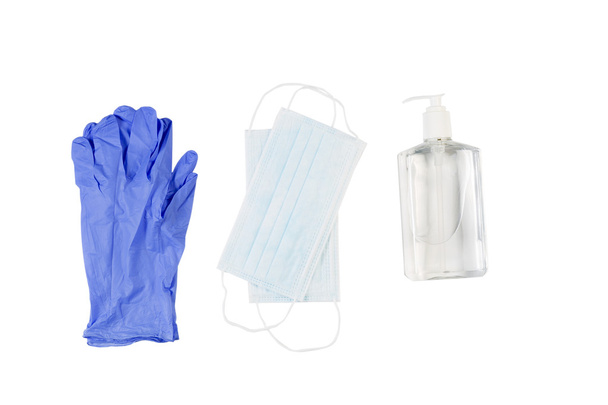 Produtos de higiene pessoal sobre fundo branco
  - Foto, Imagem
