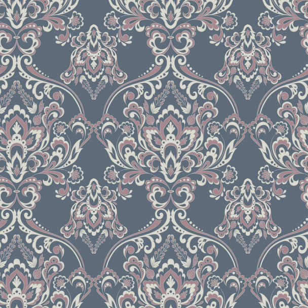 Векторный барочный цветочный узор. классический цветочный орнамент. винтажная текстура для обоев, текстиля, ткани - Вектор,изображение