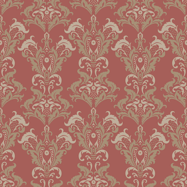 Barokk vektor virágminta. klasszikus virágdísz. évjárat zökkenőmentes textúra tapéta, textil, szövet - Vektor, kép