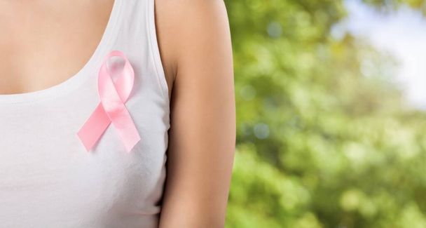 Cancer Awareness month, Woman with colored Ribbon for supporting people. - Foto, Imagem