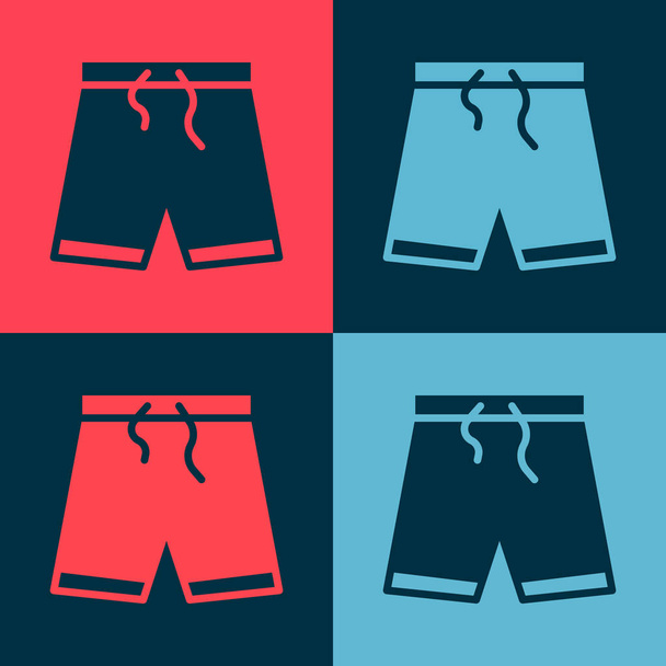 Pop art Swimming trunks icon isolated on color background.  Vector. - Vector, Image