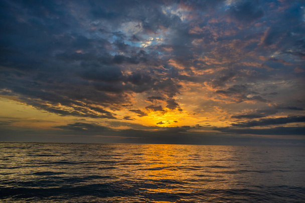 Sunset over the Black sea coastline in Adjara region, Georgia - Photo, image