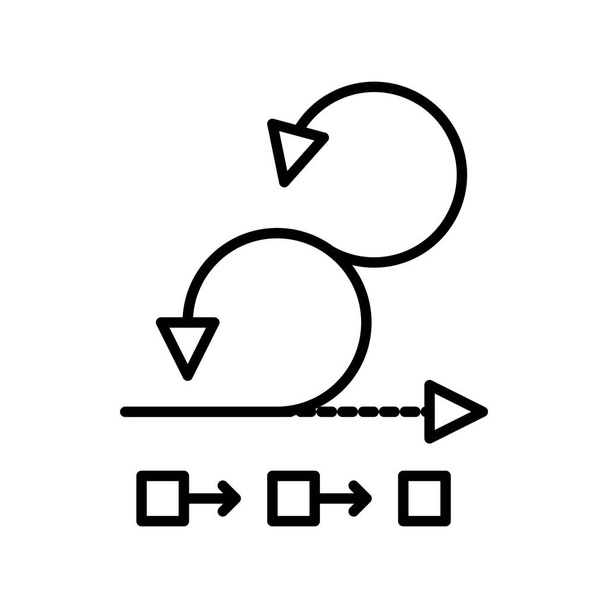 Scrum Vector Line Icon Desig - Vetor, Imagem