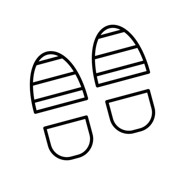 Footprint Vector Line Icon Desig - Vector, Image