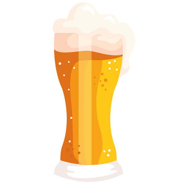 vaso de cerveza bebida - Vector, Imagen