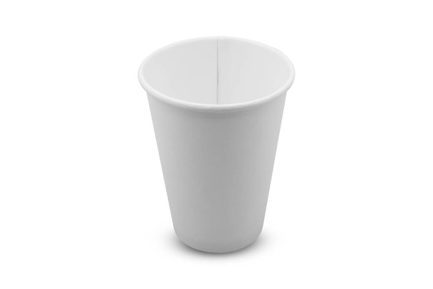 ホットドリンク用ホワイトペーパーカップ - 写真・画像