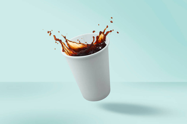 white paper cup for hot drinks - Фото, зображення