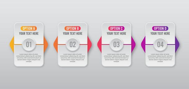 abstract modern infographic template design - Vektor, kép