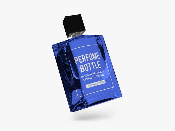 Perfume Bottle 3D Illustration Mockup Scene on Isolated Background - Photo, image