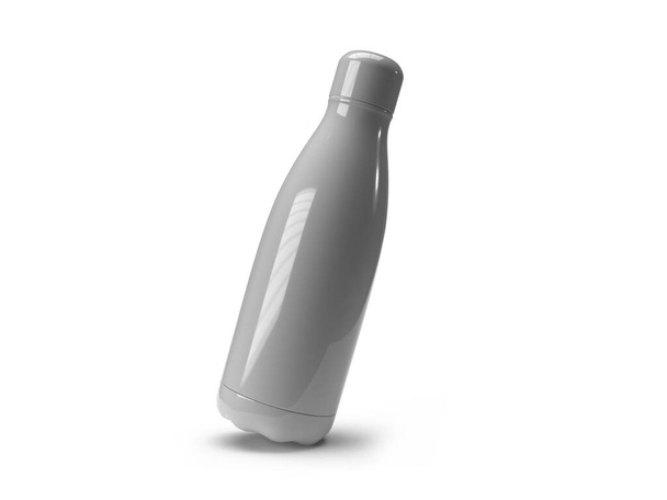 Trinkbecher Flasche 3D-Illustration Attrappe Szene auf isoliertem Hintergrund - Foto, Bild