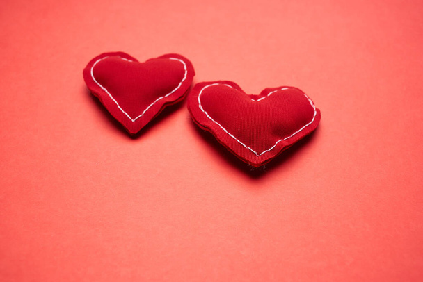 pehmo sydänlääke punainen tausta ylhäältä - Valokuva, kuva